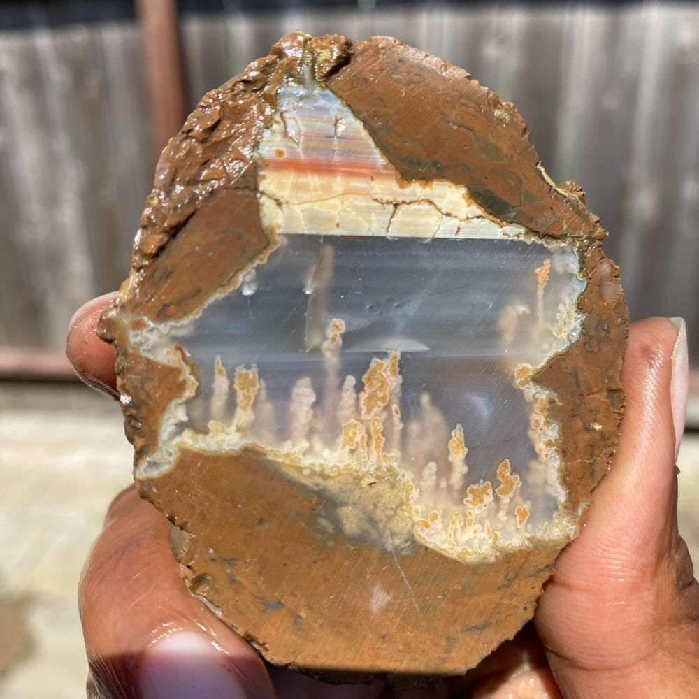 Unique Polished Geode Slice